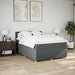 Pat box spring cu saltea, gri închis, 140x200 cm, textil - WALTI WALTI
