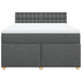 Pat box spring cu saltea, gri închis, 140x200 cm, textil - WALTI WALTI