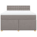Pat continental cu saltea gri taupe 140x200 cm material textil - WALTI WALTI