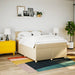 Pat box spring cu saltea, crem, 160x200 cm, material textil - WALTI WALTI