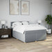 Pat continental cu saltea, gri deschis, 160x200 cm, textil - WALTI WALTI