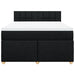 Pat box spring cu saltea, negru, 160x200 cm, textil - WALTI WALTI