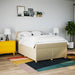 Pat box spring cu saltea, crem, 160x200 cm, material textil - WALTI WALTI