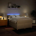 Pat box spring cu saltea, crem, 160x200 cm, material textil - WALTI WALTI