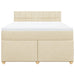 Pat box spring cu saltea, crem, 160x200 cm, material textil - WALTI WALTI