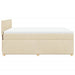 Pat box spring cu saltea, crem, 160x200 cm, material textil - WALTI WALTI
