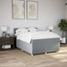 Pat continental cu saltea, gri deschis, 160x200 cm, textil - WALTI WALTI