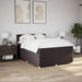 Pat box spring cu saltea, maro închis, 160x200 cm, textil - WALTI WALTI