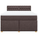 Pat box spring cu saltea, maro închis, 160x200 cm, textil - WALTI WALTI