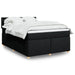 Pat box spring cu saltea, negru, 160x200 cm, textil - WALTI WALTI