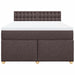 Pat box spring cu saltea, maro închis, 160x200 cm, textil - WALTI WALTI