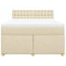 Pat box spring cu saltea, crem, 160x200 cm, material textil - WALTI WALTI