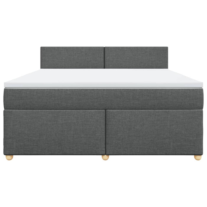 Pat box spring cu saltea, gri închis, 180x200 cm, textil - WALTI WALTI