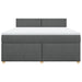 Pat box spring cu saltea, gri închis, 180x200 cm, textil - WALTI WALTI