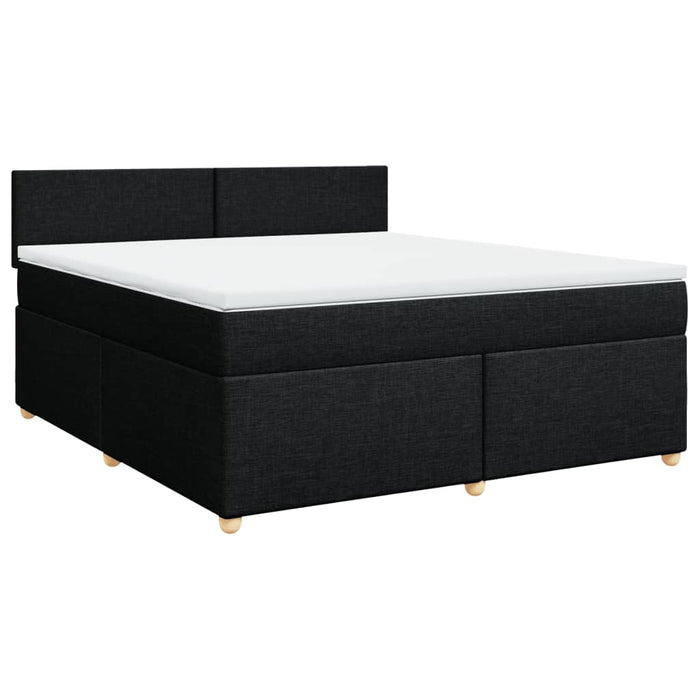 Pat box spring cu saltea, negru, 180x200 cm, catifea - WALTI WALTI