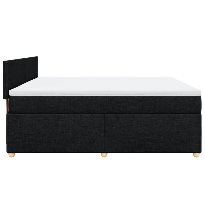 Pat box spring cu saltea, negru, 180x200 cm, catifea - WALTI WALTI