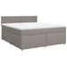 Pat continental cu saltea, gri taupe, 180x200 cm, textil - WALTI WALTI