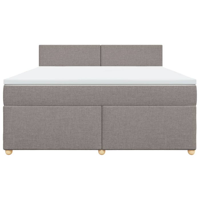 Pat continental cu saltea, gri taupe, 180x200 cm, textil - WALTI WALTI