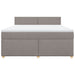 Pat continental cu saltea, gri taupe, 180x200 cm, textil - WALTI WALTI