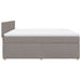Pat continental cu saltea, gri taupe, 180x200 cm, textil - WALTI WALTI
