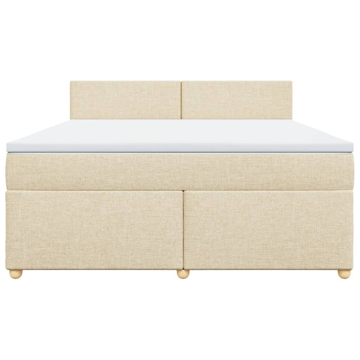 Pat continental cu saltea, crem, 180x200 cm, textil - WALTI WALTI