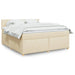 Pat continental cu saltea, crem, 180x200 cm, textil - WALTI WALTI