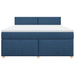 Pat box spring cu saltea, albastru, 180x200 cm, material textil - WALTI WALTI