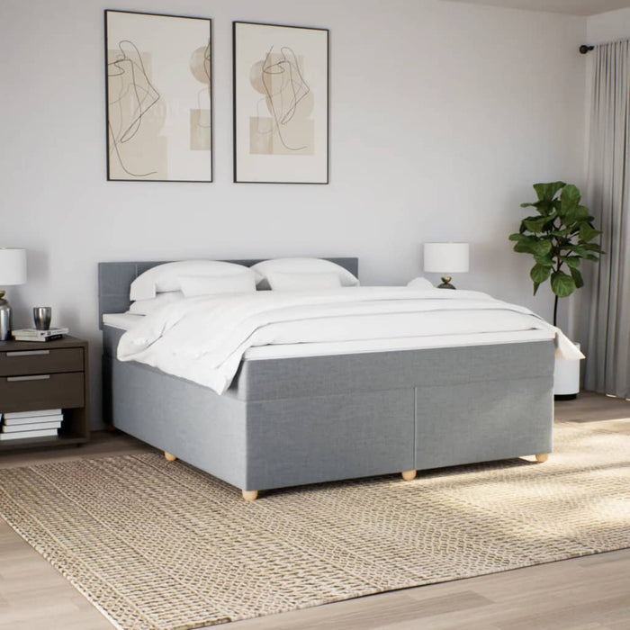 Pat continental, gri deschis, 180x200 cm, material textil - WALTI WALTI