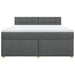 Pat box spring cu saltea, gri închis, 180x200 cm, textil - WALTI WALTI