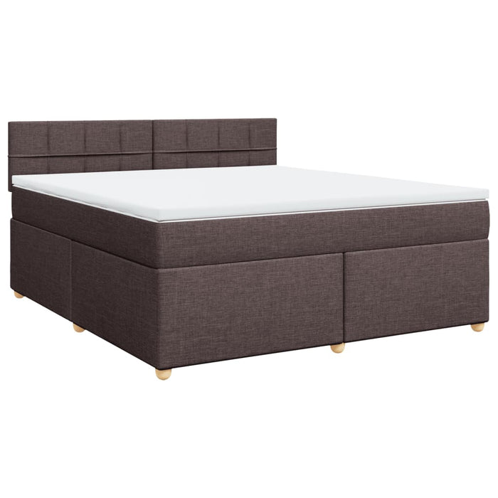 Pat continental cu saltea maro închis 180x200cm material textil - WALTI WALTI
