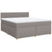 Pat continental cu saltea, gri taupe, 180x200 cm, textil - WALTI WALTI