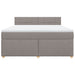 Pat continental cu saltea, gri taupe, 180x200 cm, textil - WALTI WALTI