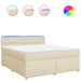Pat continental cu saltea, crem, 180x200 cm, textil - WALTI WALTI