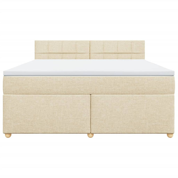 Pat continental cu saltea, crem, 180x200 cm, textil - WALTI WALTI