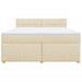 Pat continental cu saltea, crem, 180x200 cm, textil - WALTI WALTI