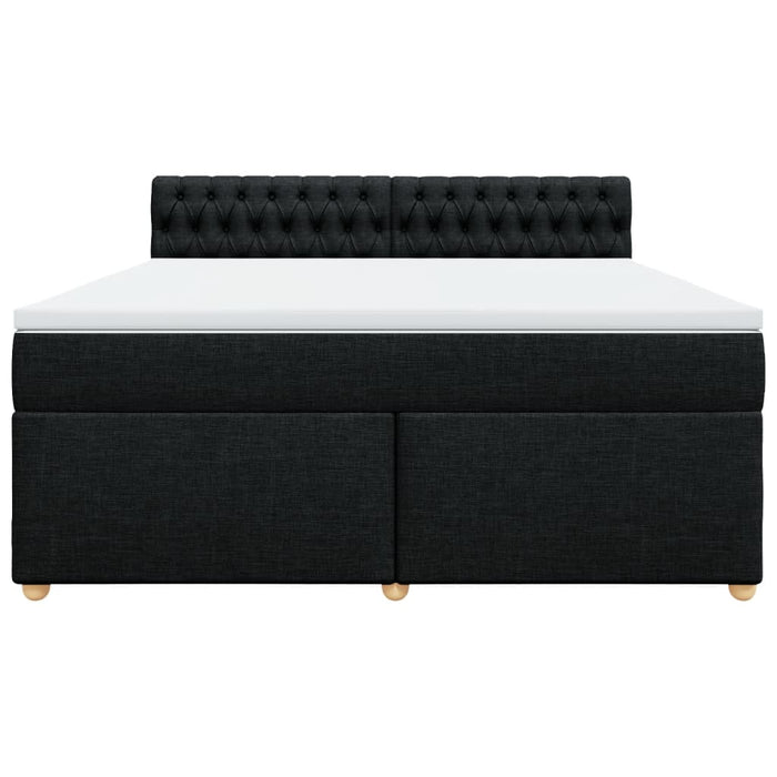 Pat box spring cu saltea, negru, 180x200 cm, catifea - WALTI WALTI