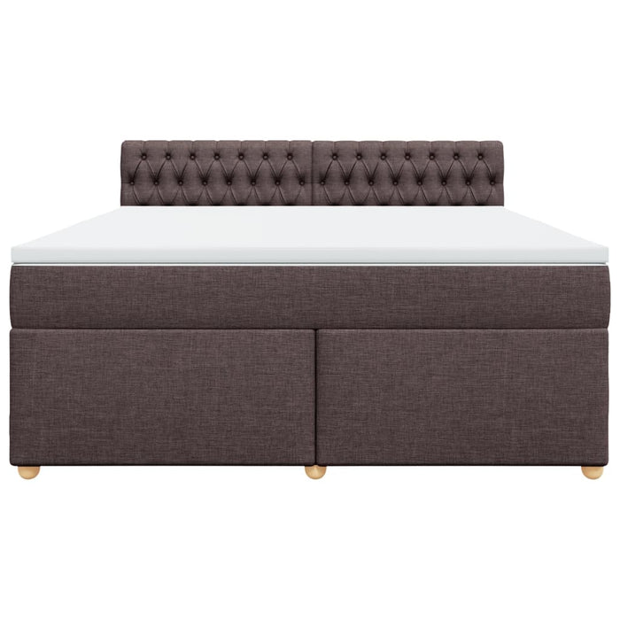 Pat continental cu saltea maro închis 180x200cm material textil - WALTI WALTI