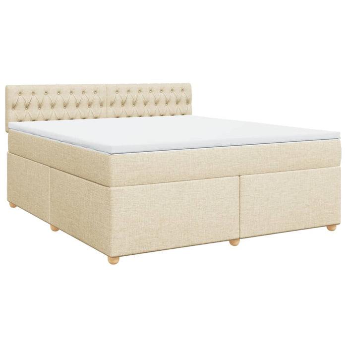 Pat continental cu saltea, crem, 180x200 cm, textil - WALTI WALTI