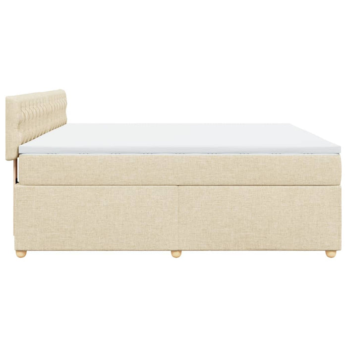 Pat continental cu saltea, crem, 180x200 cm, textil - WALTI WALTI