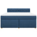 Pat box spring cu saltea, albastru, 180x200 cm, material textil - WALTI WALTI