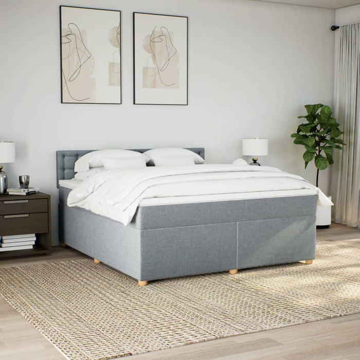 Pat continental, gri deschis, 180x200 cm, material textil - WALTI WALTI