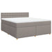 Pat continental cu saltea, gri taupe, 180x200 cm, textil - WALTI WALTI