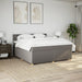 Pat continental cu saltea, gri taupe, 180x200 cm, textil - WALTI WALTI