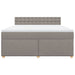 Pat continental cu saltea, gri taupe, 180x200 cm, textil - WALTI WALTI