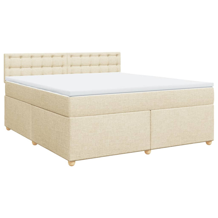 Pat continental cu saltea, crem, 180x200 cm, textil - WALTI WALTI