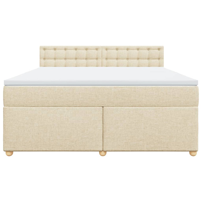 Pat continental cu saltea, crem, 180x200 cm, textil - WALTI WALTI