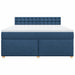 Pat box spring cu saltea, albastru, 180x200 cm, material textil - WALTI WALTI