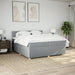 Pat box spring cu saltea, gri deschis, 200x200 cm, textil - WALTI WALTI
