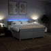 Pat box spring cu saltea, gri deschis, 200x200 cm, textil - WALTI WALTI