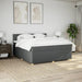 Pat box spring cu saltea, gri închis, 200x200 cm, textil - WALTI WALTI